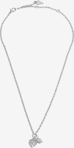 Lanțuri 'CRYSTAL LOVE' de la GUESS pe argintiu: față