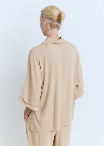 MANGO Shirt in Beige