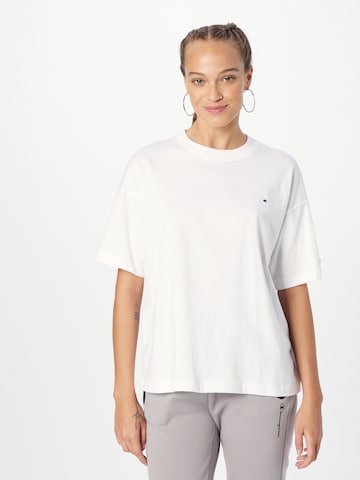 T-shirt Champion Reverse Weave en blanc : devant