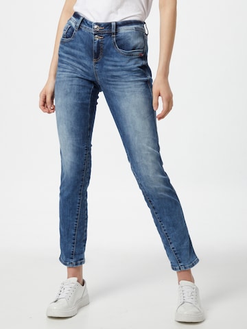 STREET ONE Slimfit Jeans 'Jane' in Blauw: voorkant