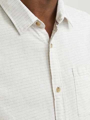 JACK & JONES Slim fit Button Up Shirt 'Abel' in White