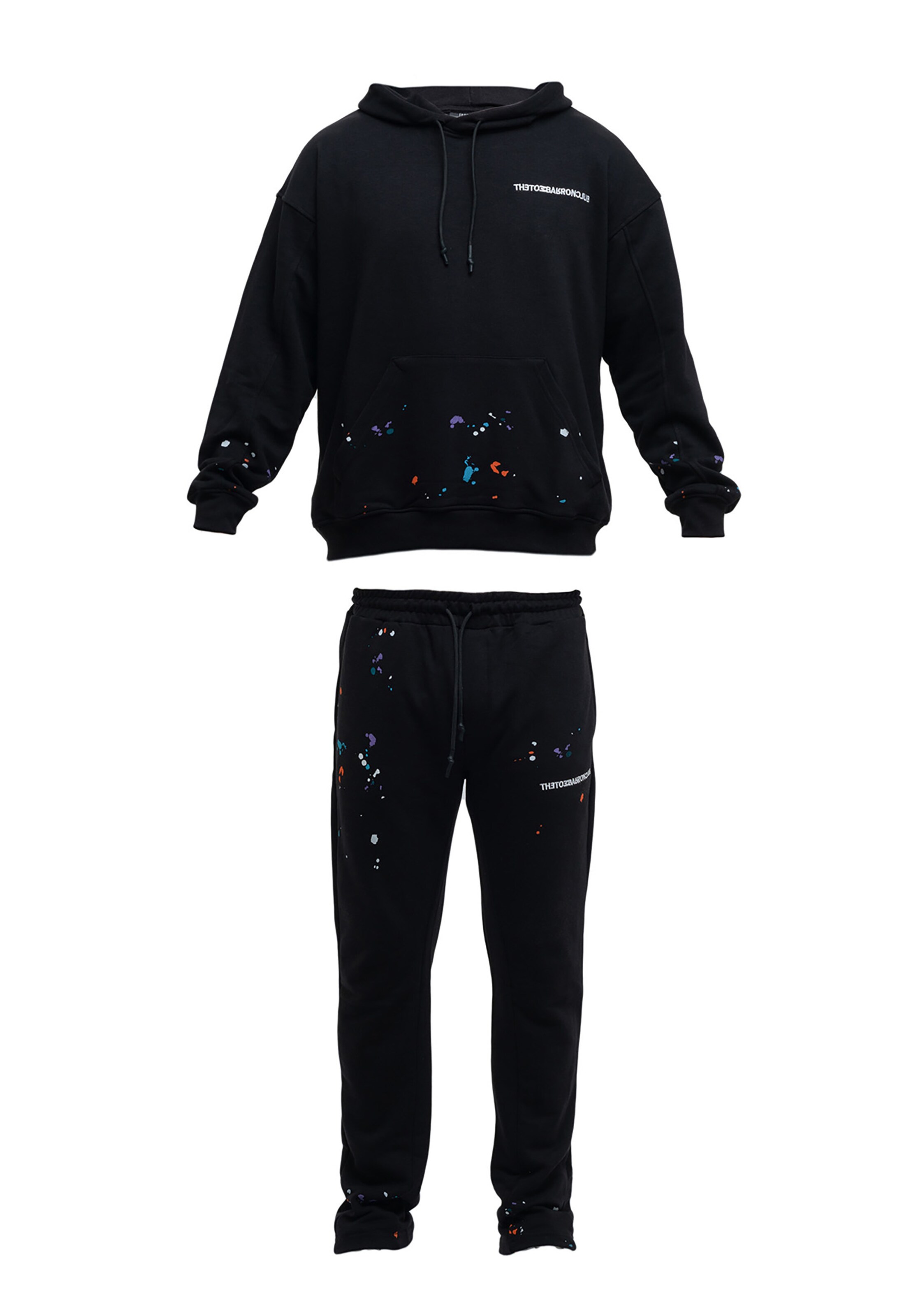 Tom Barron Tracksuit in Black: front