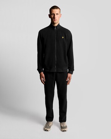 Lyle & Scott Fleece jas in Zwart
