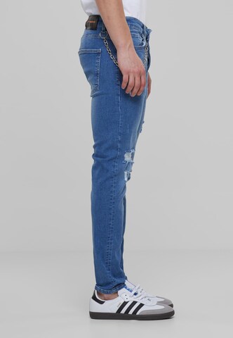 2Y Premium Tapered Jeans in Blau