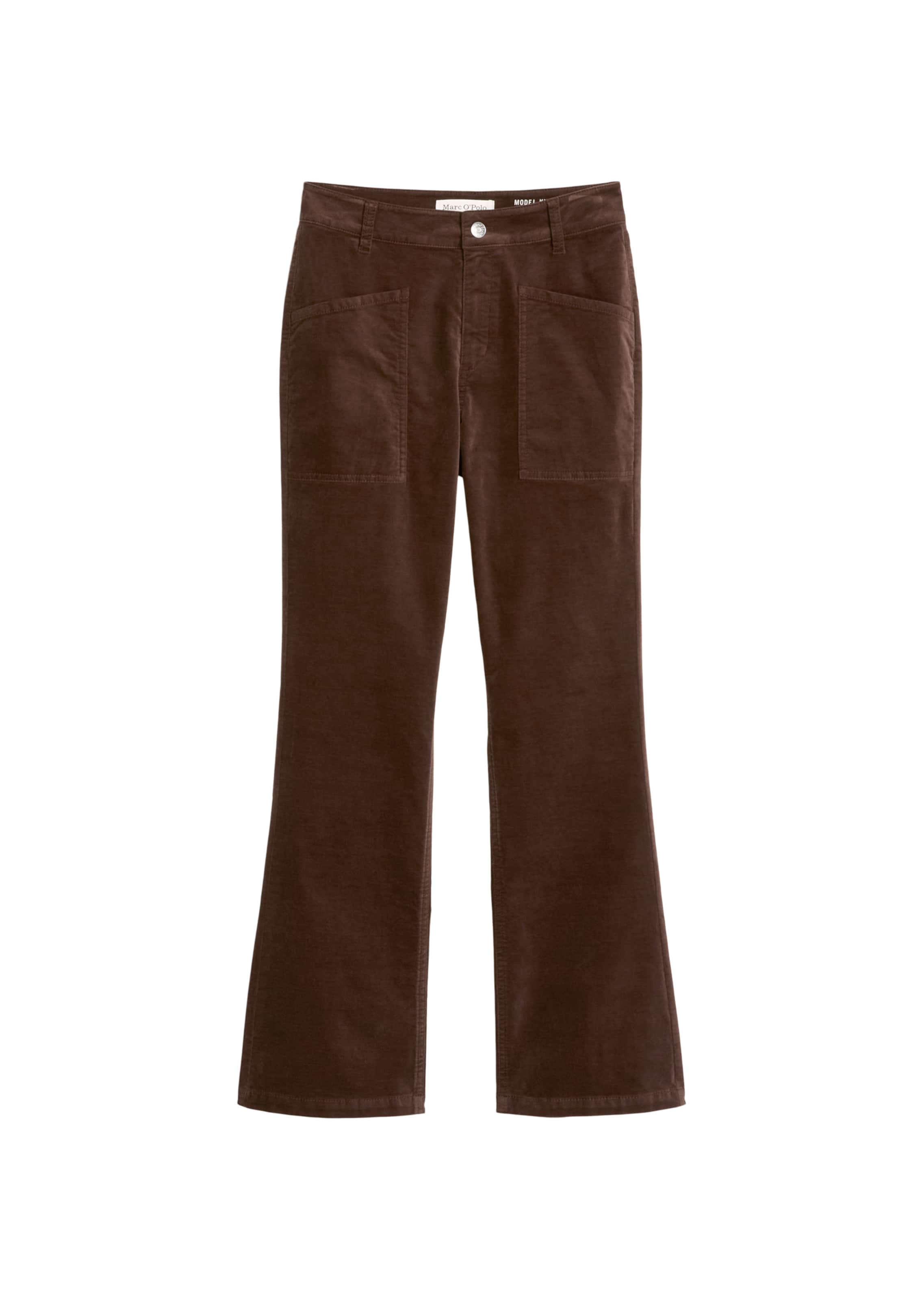 Marc O'Polo Flared Broek in Bruin: voorkant