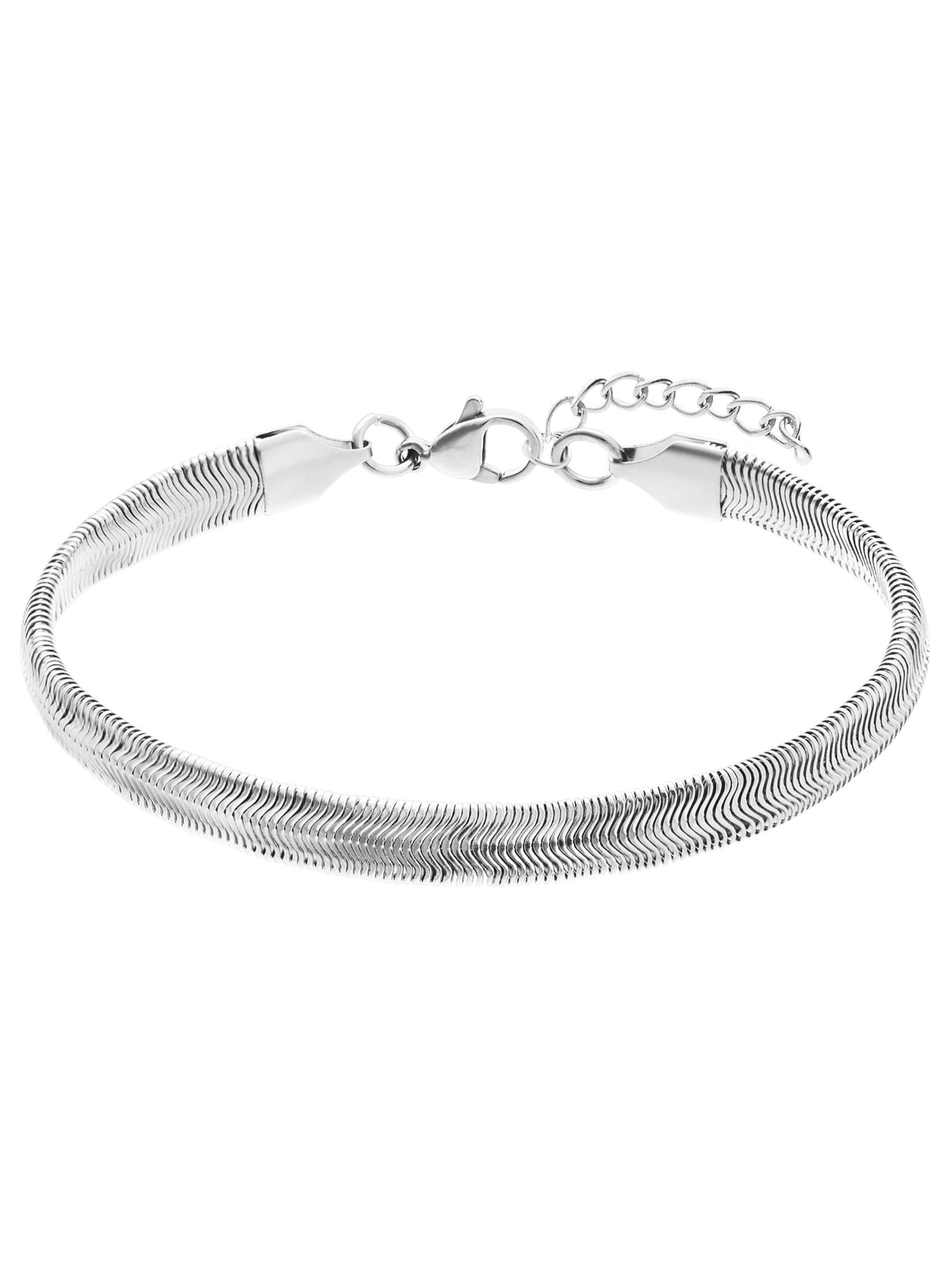 Lucardi Armband 'Statement' in Silber: Vorderseite