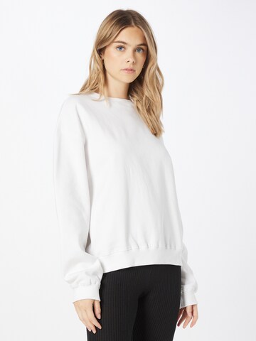 WEEKDAY Sweatshirt 'Essence Standard' i vit: framsida