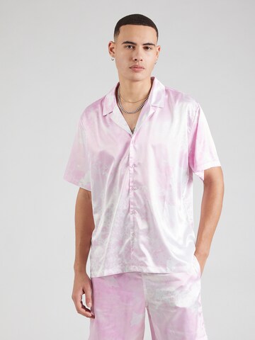 Carlo Colucci Comfort Fit Skjorte i pink: forside