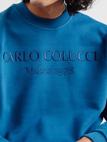 Sweat-shirt Carlo Colucci en bleu