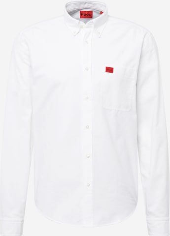 HUGO Button Up Shirt 'Evito' in White: front