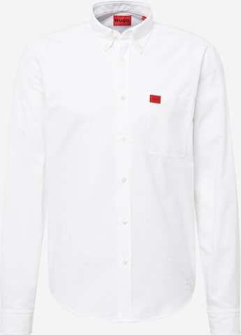 HUGO Slim Fit Риза в бяло: отпред