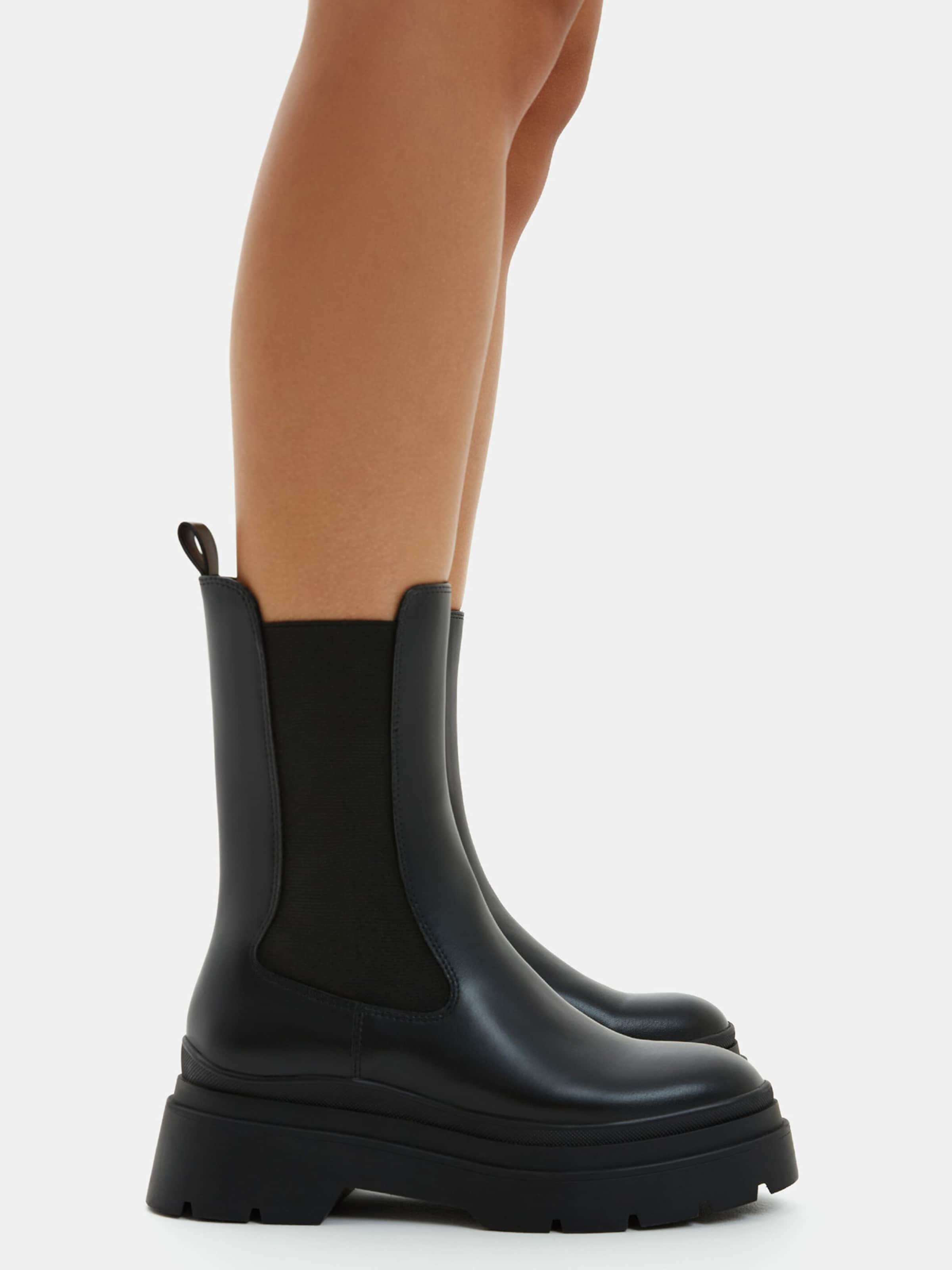 Bershka Boots chelsea in Nero ABOUT YOU