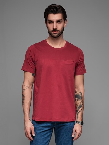 Ombre Shirt in Rood: voorkant