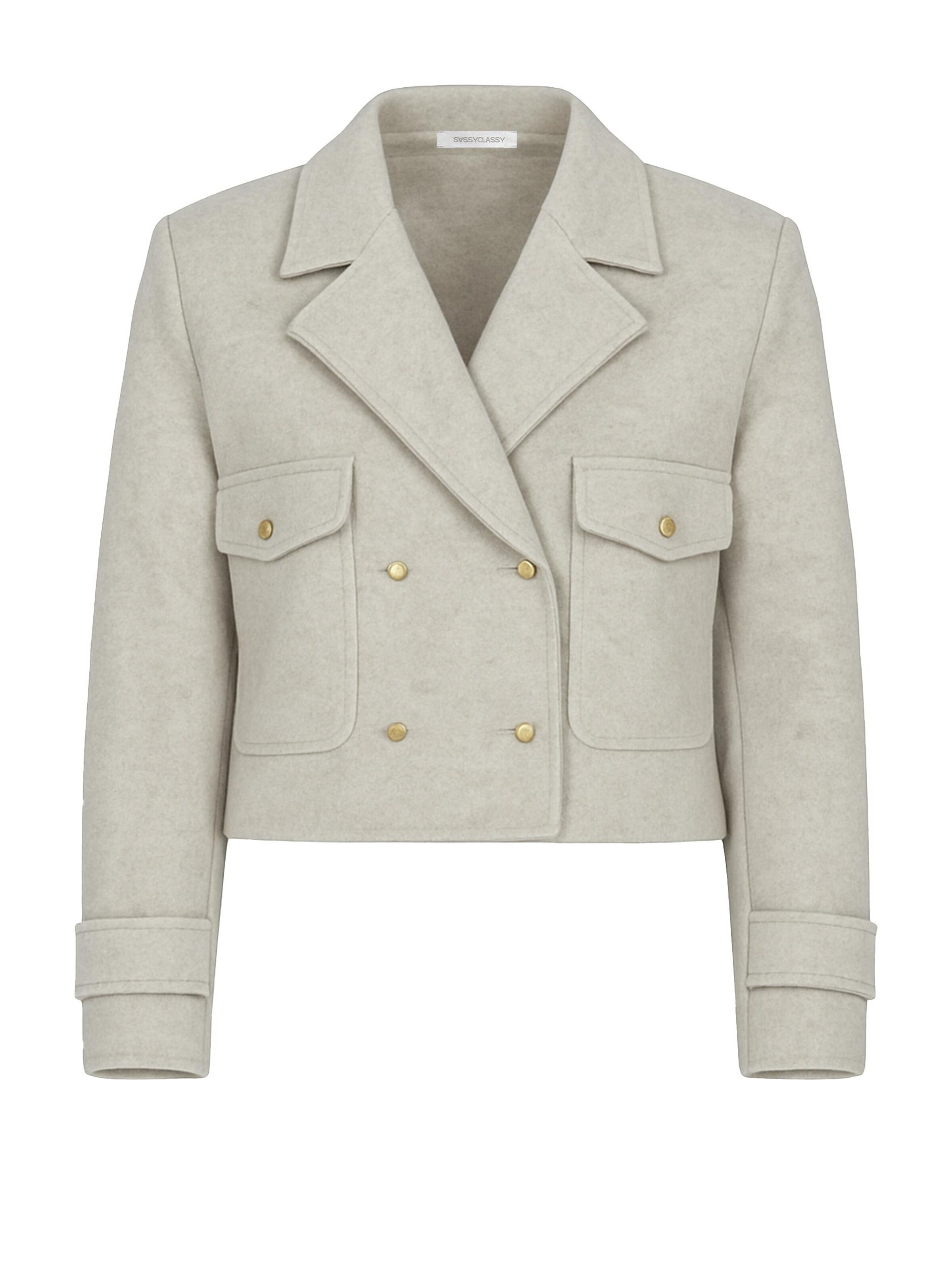 SASSYCLASSY Übergangsjacke‌‌‌ in Grau: Vorderseite