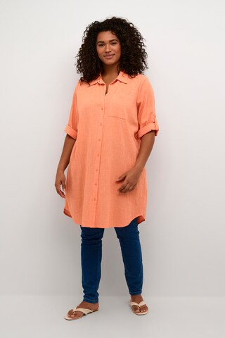 KAFFE CURVE Tunic 'Paula' in Orange: front