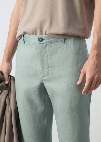 MANGO MAN Slimfit Hose 'Oyster' in Grün