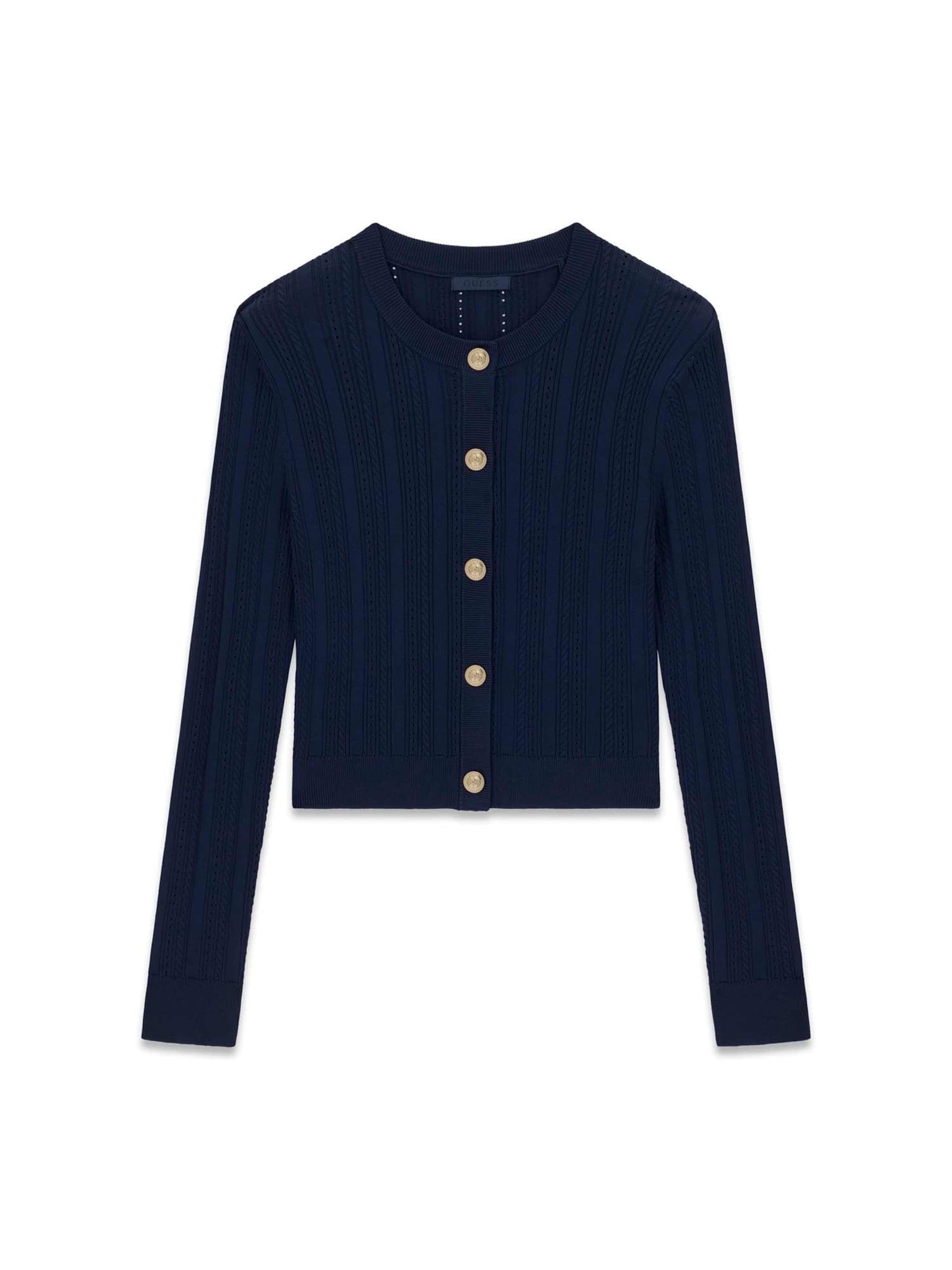 GUESS Knit Cardigan in Blue: front