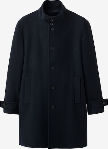 MANGO MAN Between-Seasons Coat 'Funnel' in Blue: front