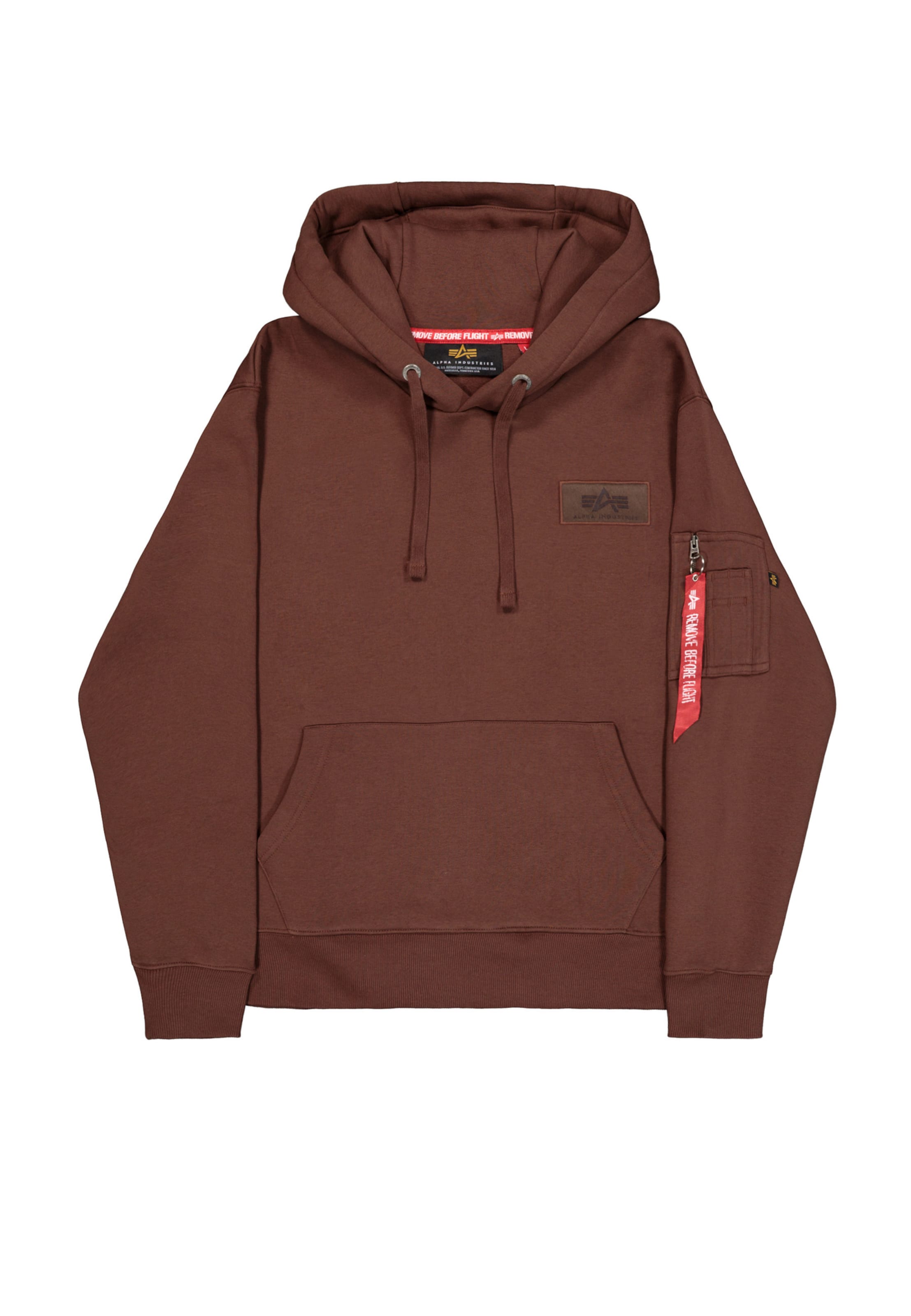 ALPHA INDUSTRIES Μπλούζα φούτερ σε καφέ: μπροστά