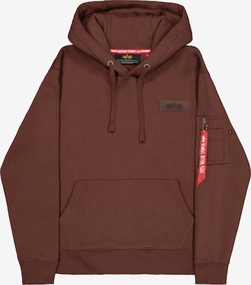 ALPHA INDUSTRIES Μπλούζα φούτερ σε καφέ: μπροστά