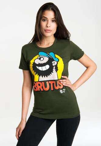 LOGOSHIRT Shirt 'Brutus - Pop Art' in Green: front