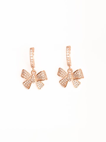 Secret Stones Earrings 'Bow' in Gold: front
