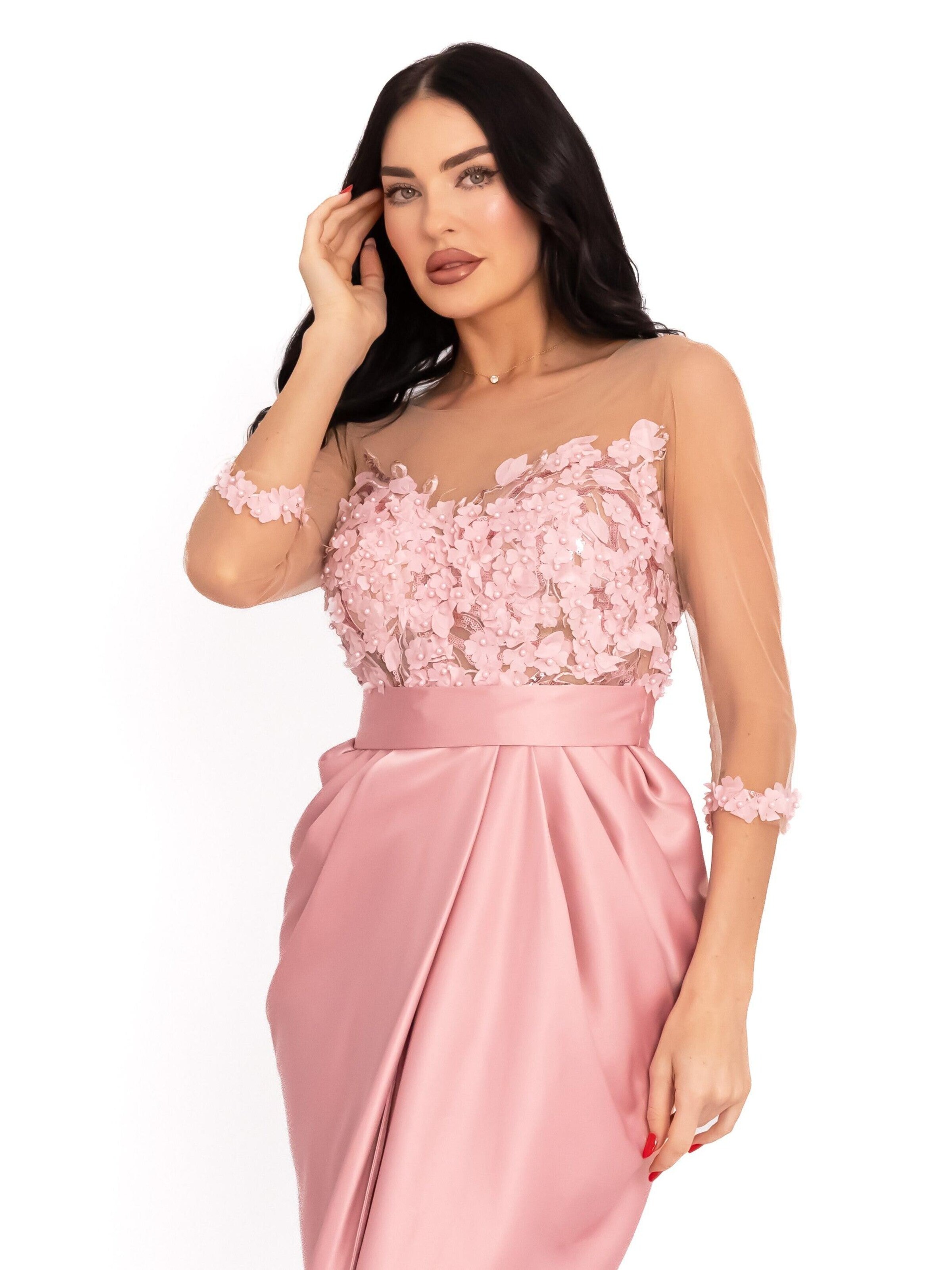 Robe de soirée acob a porter en rose