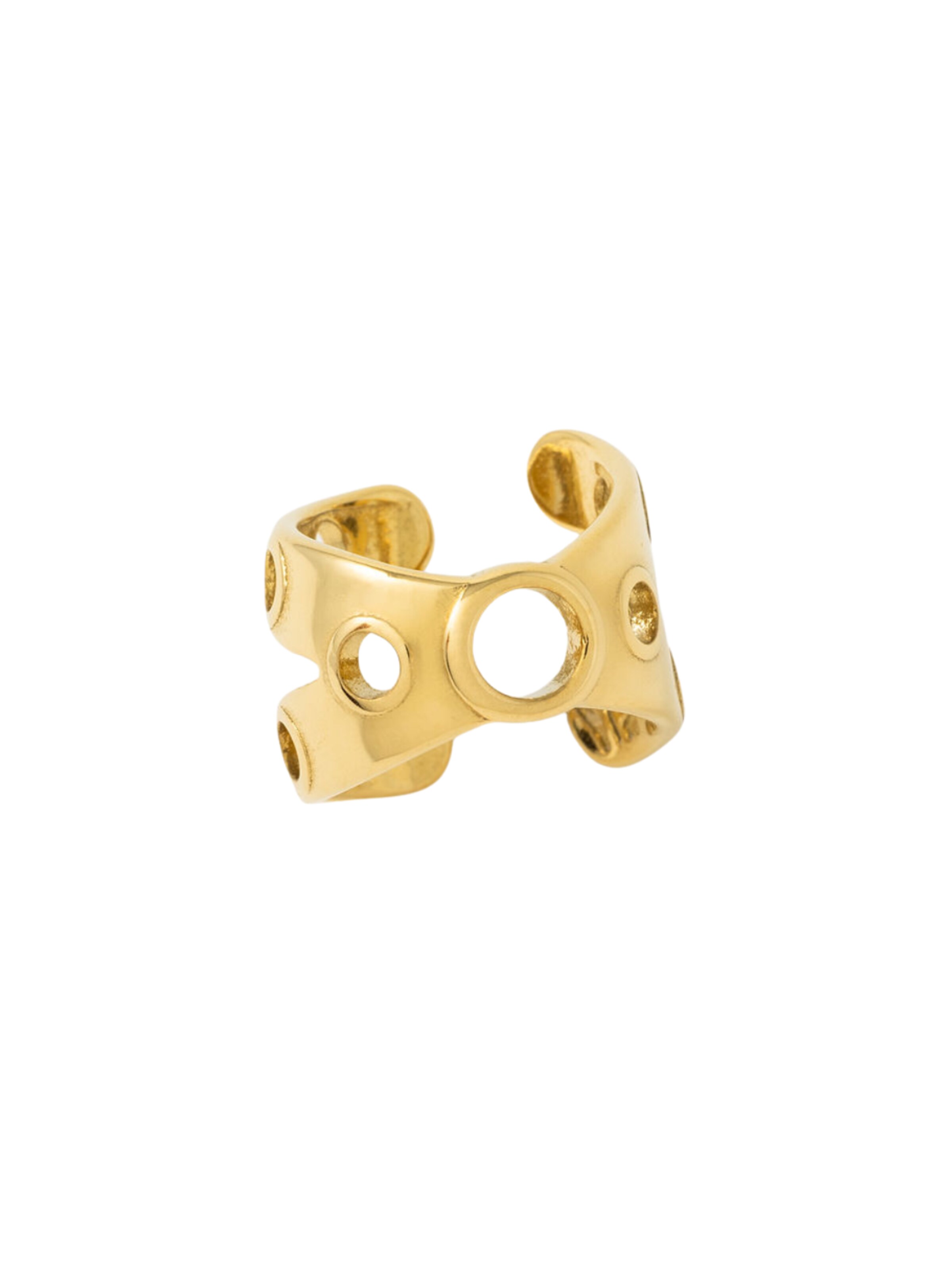 YParis Oorbellen 'Ear cuff Harny G' in Goud: voorkant