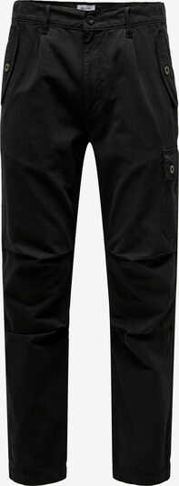 Only & Sons Pantalon cargo 'AVI' en noir, Vue avec produit