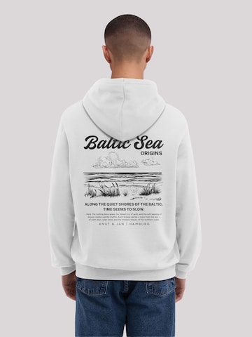 Sweat-shirt 'Knut und Jan Hamburg' F4NT4STIC en blanc : devant