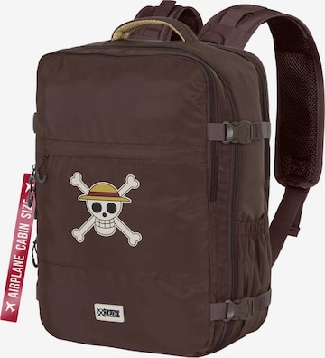 One Piece Backpack 'Strohhut Bande' in Brown: front