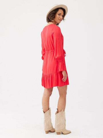 Blue Shadow Dress in Red