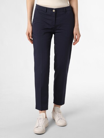 BRAX Regular Pleated Pants 'Maron' in Blue: front