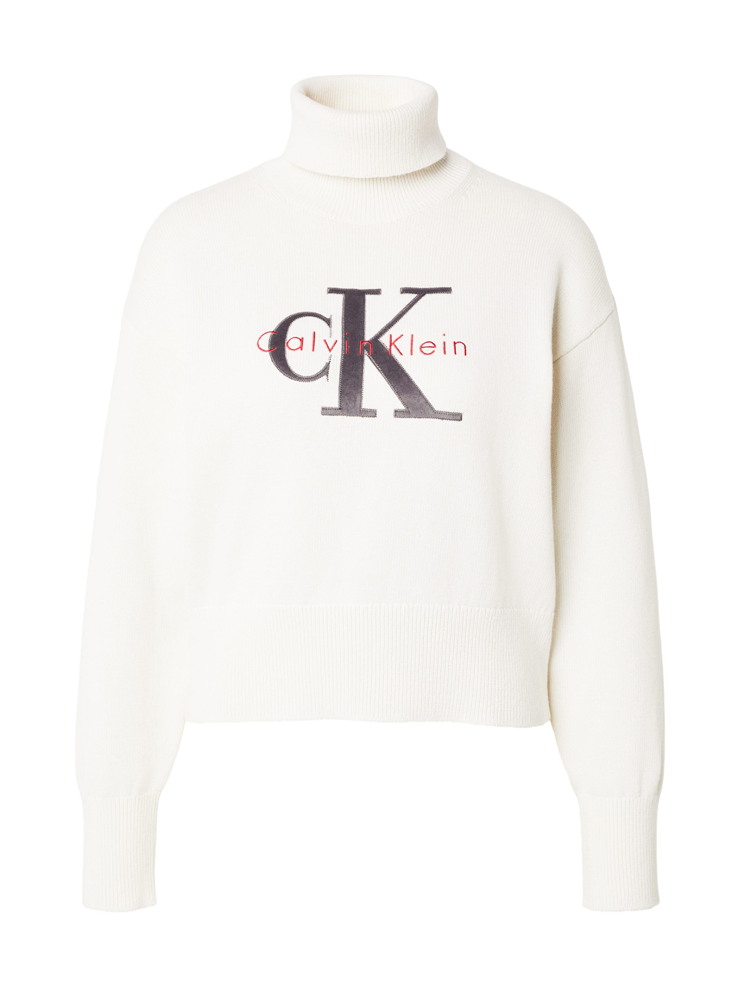 Calvin Klein Jeans Πουλόβερ σε λευκό: μπροστά