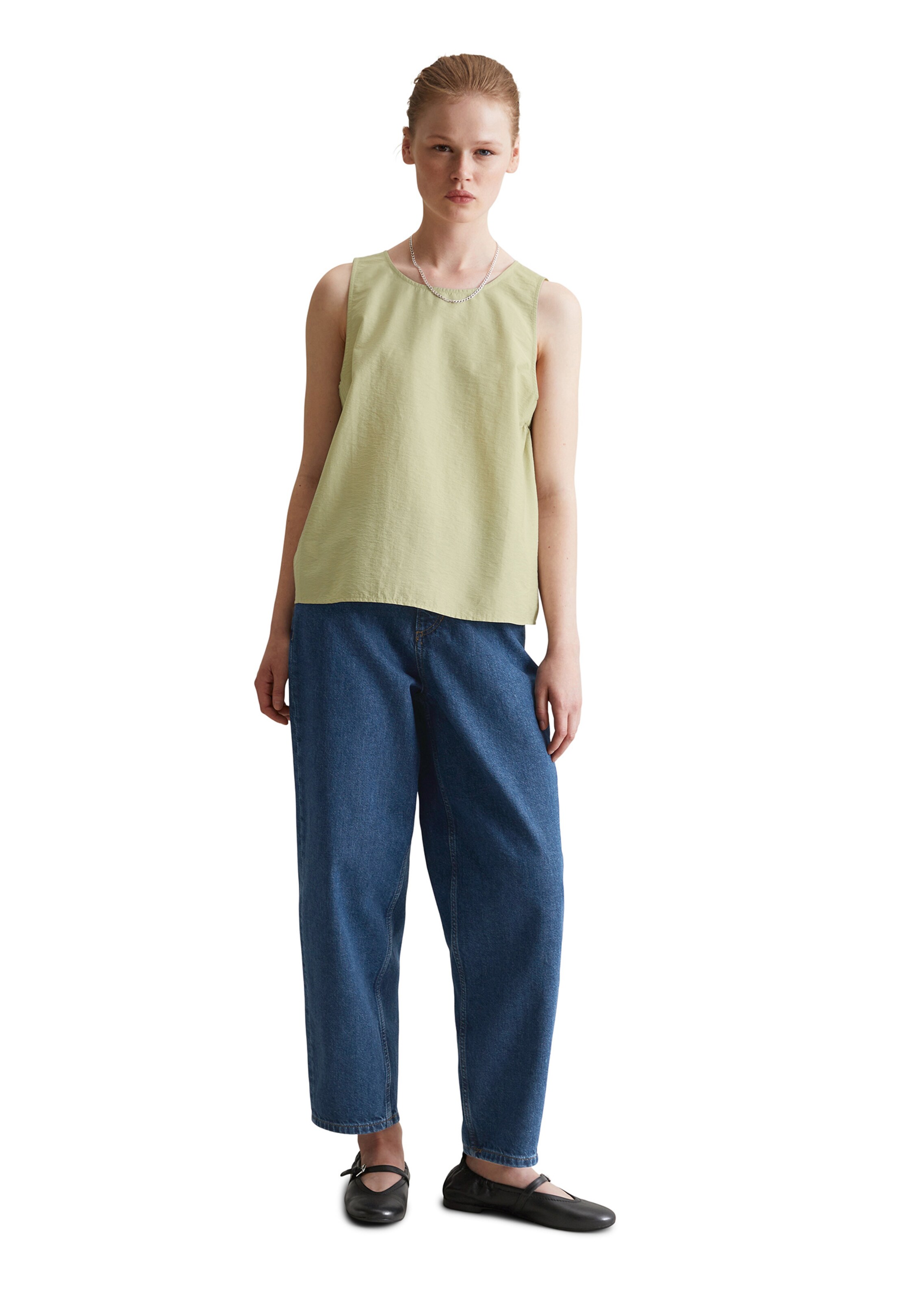 Marc O'Polo DENIM Blouse in Groen: voorkant