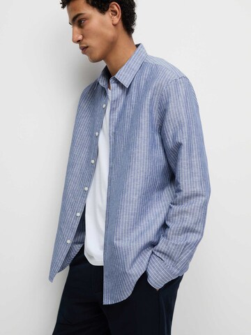 Marks & Spencer Shirt in Blauw: voorkant