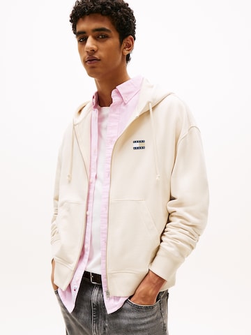 Giacca di felpa di Tommy Jeans in beige: frontale