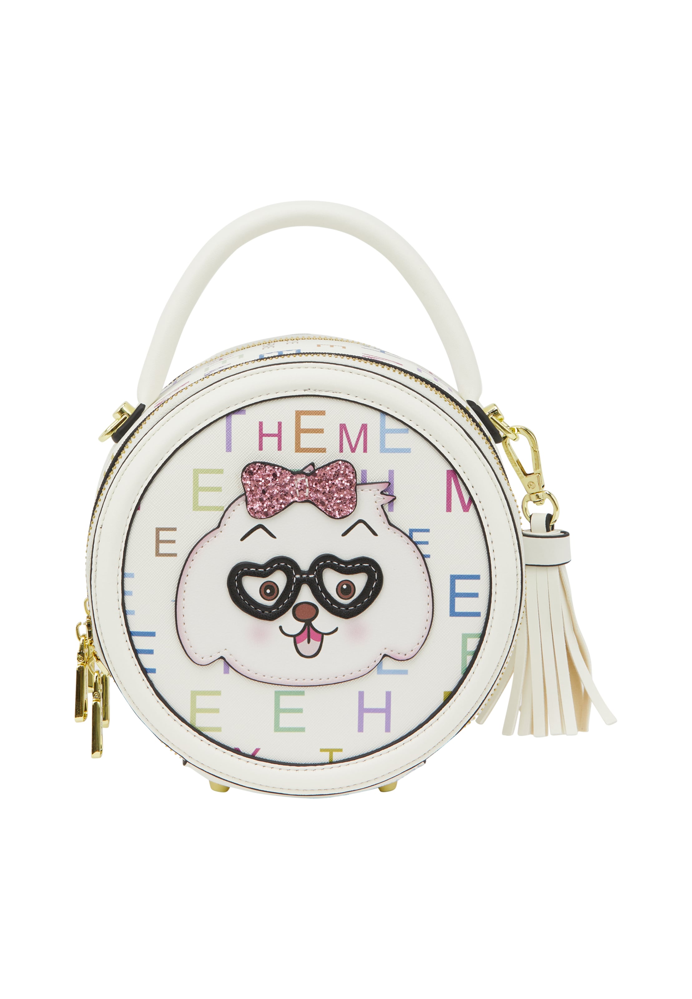 MYMO Handbag 'Pop Eyetheme' in White: front