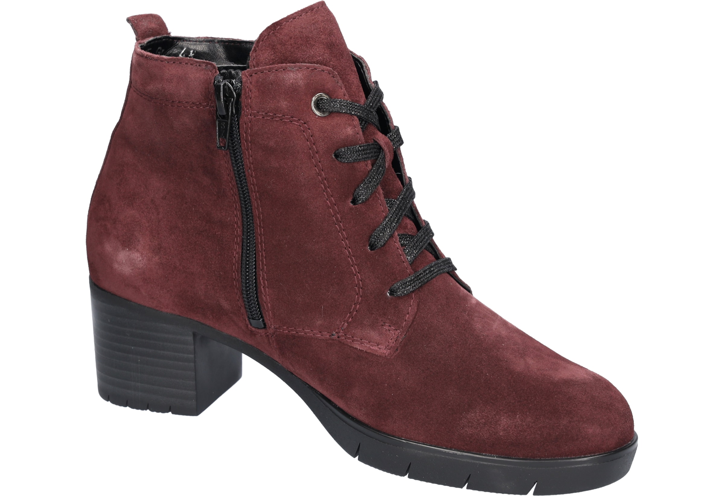 WALDLÄUFER Lace-Up Ankle Boots in Red