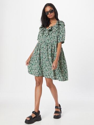 ICHI Shirt Dress in Green