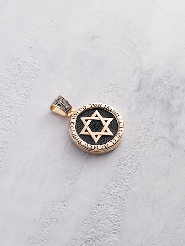 Pendentif 'GWIAZDA DAWIDA  ' REYTEL en jaune : devant