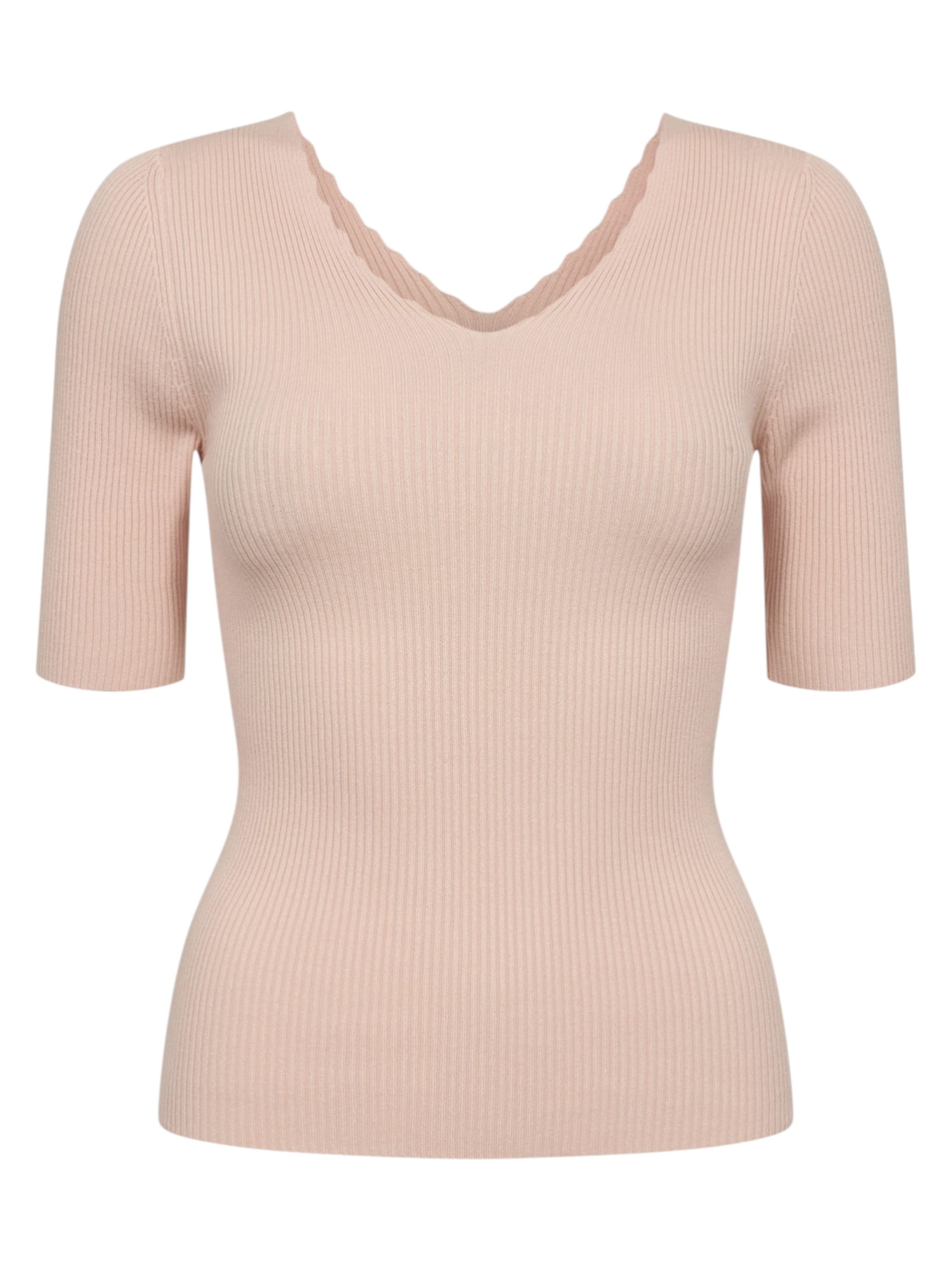 NÜMPH 3/4 Ärmel-Strickpullover 'NUAYELET SS PULLOVER CROPPED' in Pink: Vorderseite