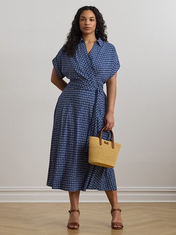 Lauren Ralph Lauren Plus Blousejurk 'FRATILLIO' in Blauw: voorkant