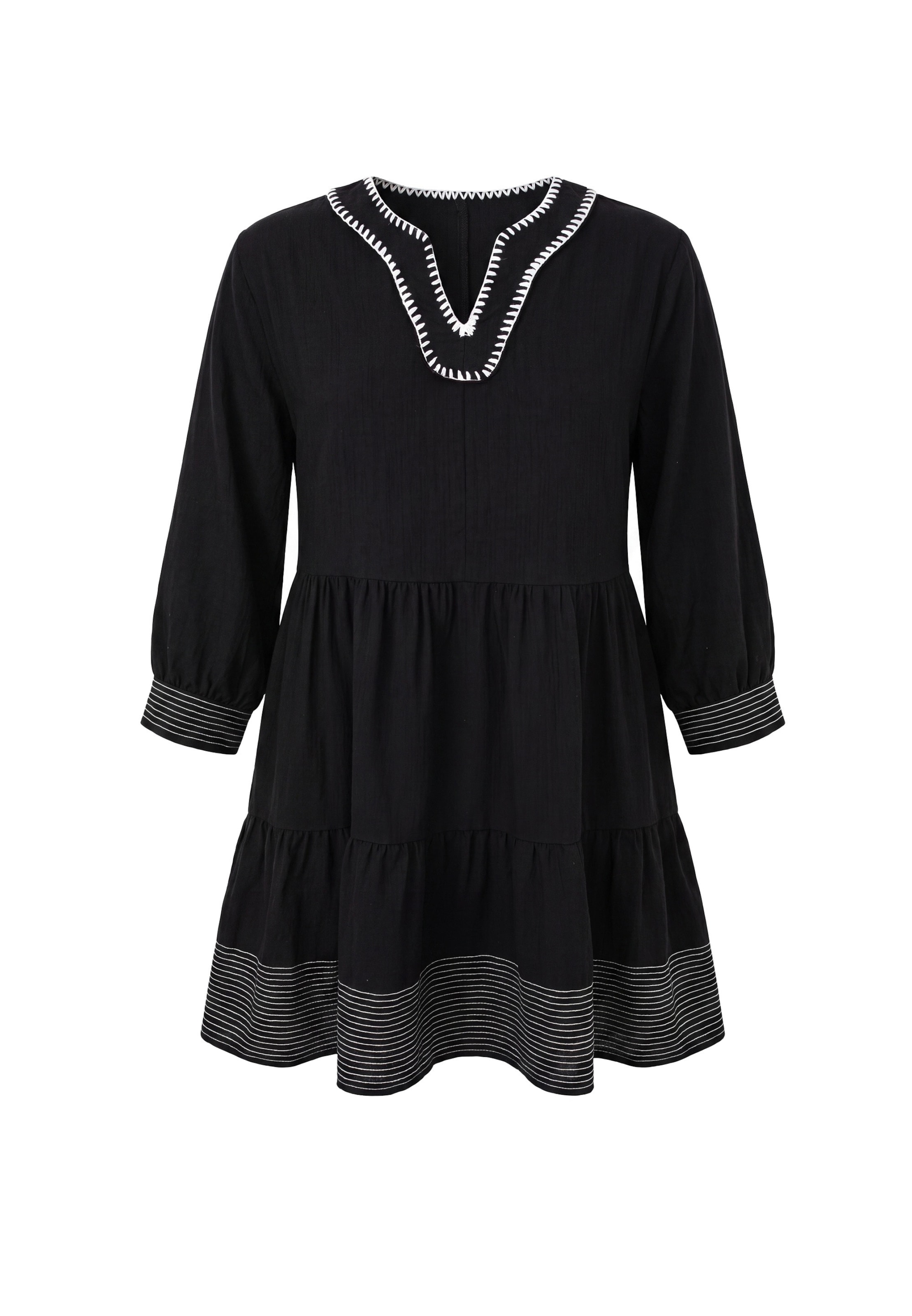 Robe usha BLACK LABEL en noir : devant