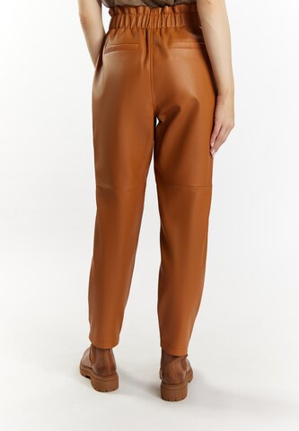 Tapered Pantaloni con pieghe 'Incus' di DreiMaster Vintage in marrone