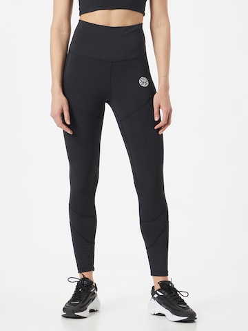 BIDI BADU Skinny Workout Pants in Black: front