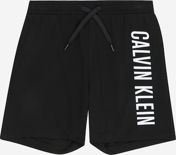 Calvin Klein Swimwear Ohlapna forma Hlače | črna barva: sprednja stran