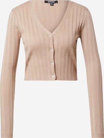 Missguided Knit Cardigan in Beige: front