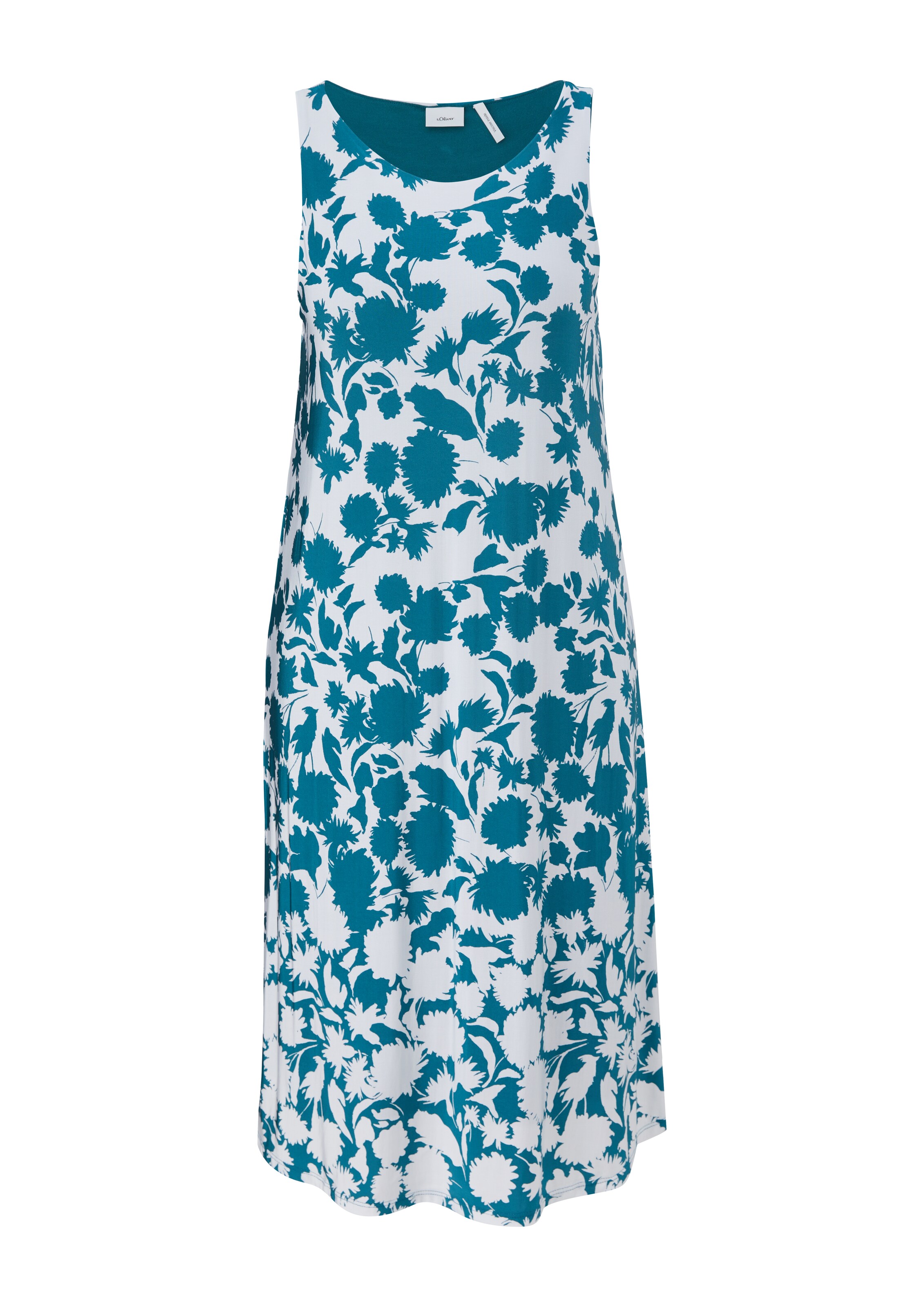s.Oliver BLACK LABEL Kleid in petrol / weiß, Produktansicht
