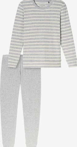 SCHIESSER Pyjama 'Casual Essentials' in Grau: Vorderseite
